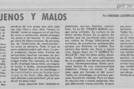 Solo buenos y malos  [artículo] Enrique Lafourcade.
