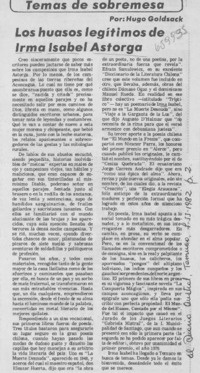 Los huasos legítimos de Irma Isabel Astorga