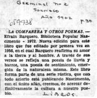 La Compañera y otros poemas.  [artículo]