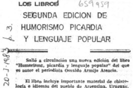 Segunda edición de humorismo picardía y lenguaje popular.
