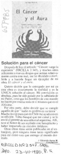 Solución para el cáncer