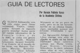 Guía de lectores  [artículo] Hernán Poblete Varas.