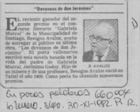Devaneos de don Jerónimo"  [artículo]