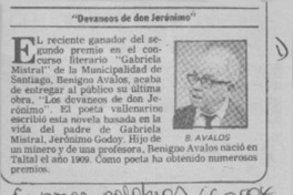 Devaneos de don Jerónimo"  [artículo]
