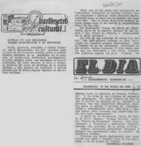 Letras en las regiones Mario Bahamonde y el infinito  [artículo] Federico Tatter.