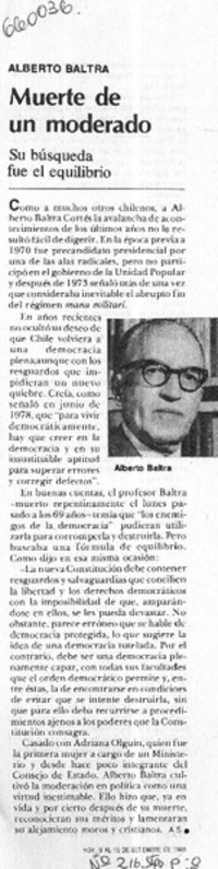 Muerte de un moderado  [artículo] A.S.