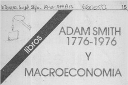 Adam Smith 1776-1976 y Macroeconomía.  [artículo]