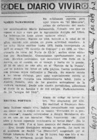 Mario Bahamonde  [artículo] Cronos.