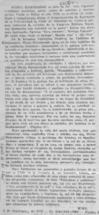 Mario Bahamonde  [artículo] M. M. L.