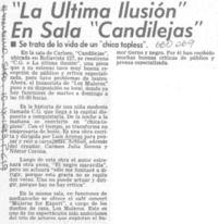 La Última ilusión en sala "Candilejas".