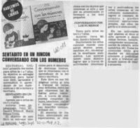 Sentadito en un rincón, conversando con los números.  [artículo]