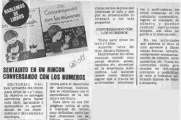 Sentadito en un rincón, conversando con los números.  [artículo]