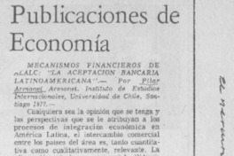 Publicaciones de economía.