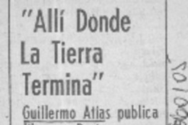 Allí donde la tierra termina".  [artículo]