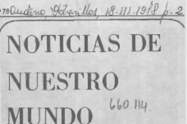 Noticias de nuestro mundo literario.  [artículo]