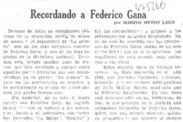 Recordando a Federico Gana