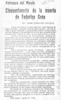 Cincuentario de la muerte de Federico Gana