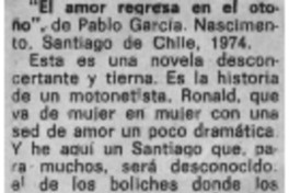 El amor regresa en el otoño