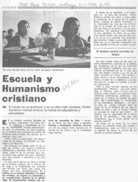 Escuela y humanismo cristiano.