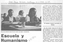 Escuela y humanismo cristiano.