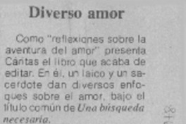 Diverso amor.