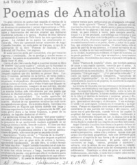 Poemas de Anatolia