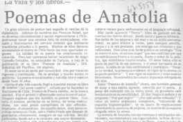 Poemas de Anatolia