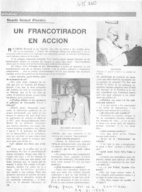 Un francotirador en acción : [entrevista]