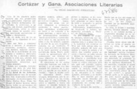Cortázar y Gana, asociaciones literarias