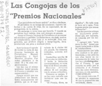 Las congojas de los "Premios Nacionales".