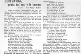Luis Gona, poeta del mar y la ternura