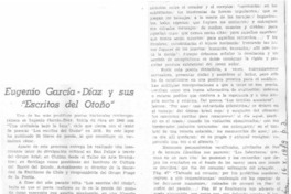 Eugenio García-Díaz y sus "Escritos de otoño"