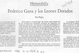 Federico Gana y los leones dorados