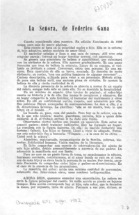 La señora, de Federico Gana.