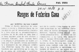 Rasgos de Federico Gana