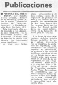 Crónica de medio siglo".