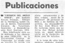 Crónica de medio siglo".