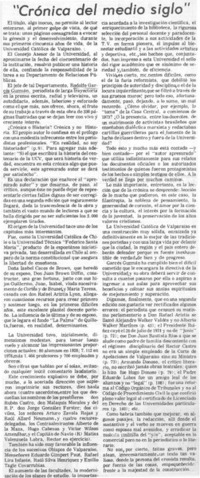 Crónica del medio siglo".