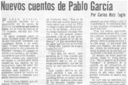Nuevos cuentos de Pablo García