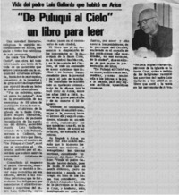 De Puluqui al cielo" un libro para leer.