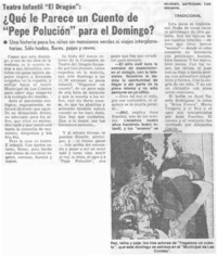 Qué le parece un cuento de "Pepe Polución" para el domingo.