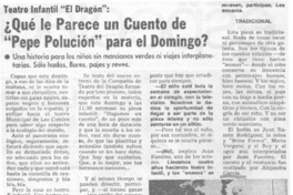 Qué le parece un cuento de "Pepe Polución" para el domingo.