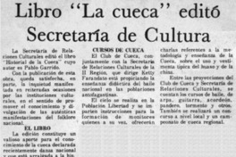 Libro "La cueca" editó Secretaría de cultura.