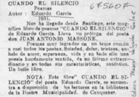 Cuando el silencio