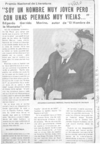 "Soy un hombre muy joven pero con unas piernas muy viejas--"