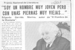 "Soy un hombre muy joven pero con unas piernas muy viejas--"