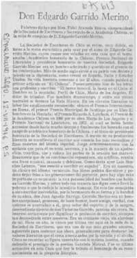 Don Edgardo Garrido Merino.