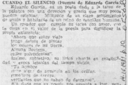 Cuando el silencio