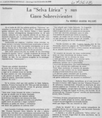 La "Selva lírica" y sus cinco sobrevivientes