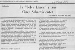 La "Selva lírica" y sus cinco sobrevivientes